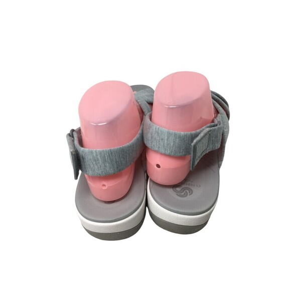 Clarks Wedge Sandals Women's Size 11 M Gray Soft Cushion Cloud Steppers - Picture 5 of 14